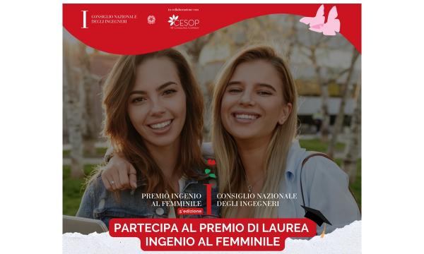 V edizione del Premio Tesi di Laurea Ingenio al Femminile.